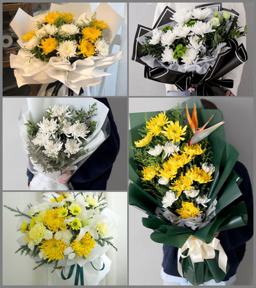 江苏泰州泰兴市虹桥镇白事花束代送